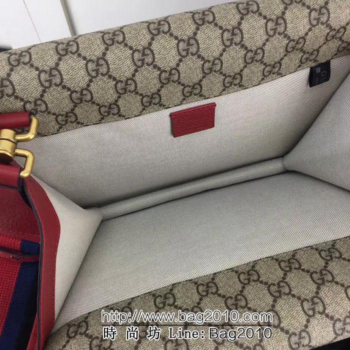 GUCCI古馳原單 新款專櫃品質原單貨實物實拍495654 啡pvc紅皮高仿郵差包 HY1207